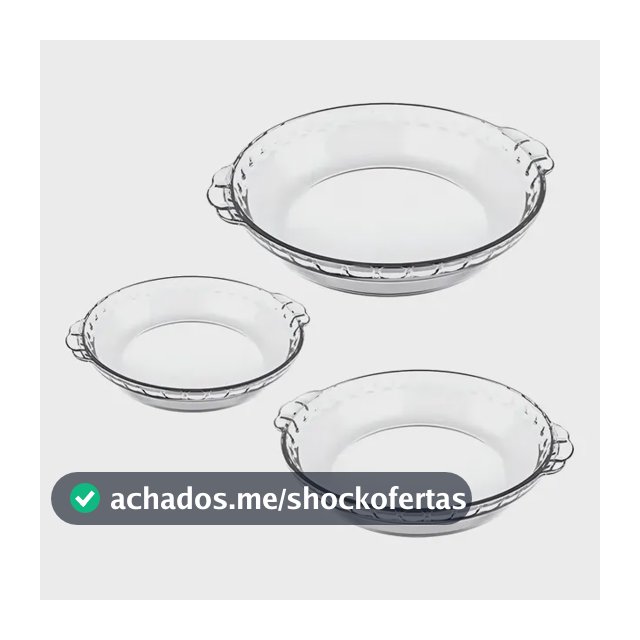 Conjunto De Formas Filetadas 3 Peças Transparente Marinex