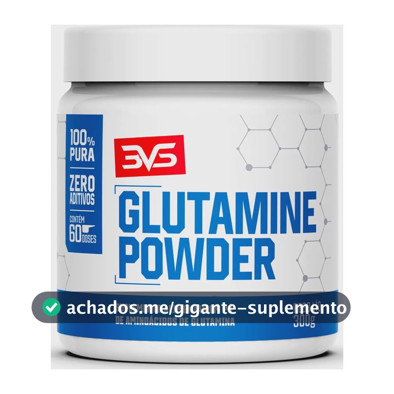 Glutamina 100% Pura 300g - Fórmula Exclusiva Com Insumos Importados E 5g De Glutamina Por Dose (60 Doses)