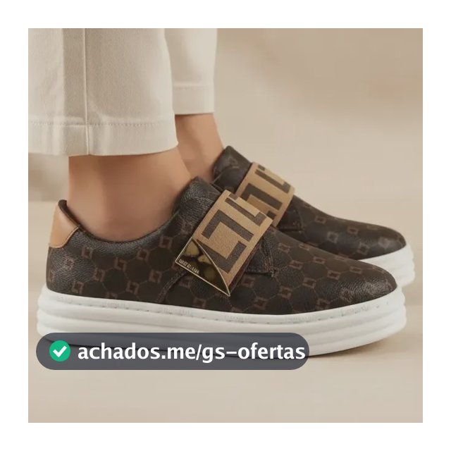 Tênis Luz Da Lua Feminino Monograma Mocca Plataforma Velcro Mocca Monograma 36