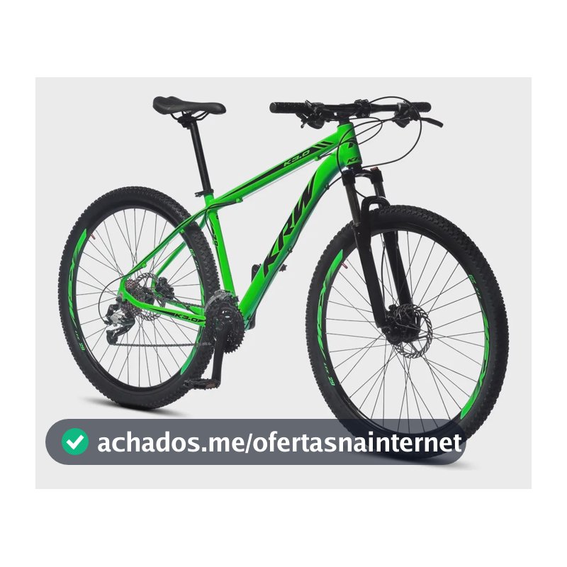 Bicicleta Aro 29 Krw Alumínio 24 Vel Freio A Disco X42 Cor: Verde/Preto Tamanho do Quadro: 21