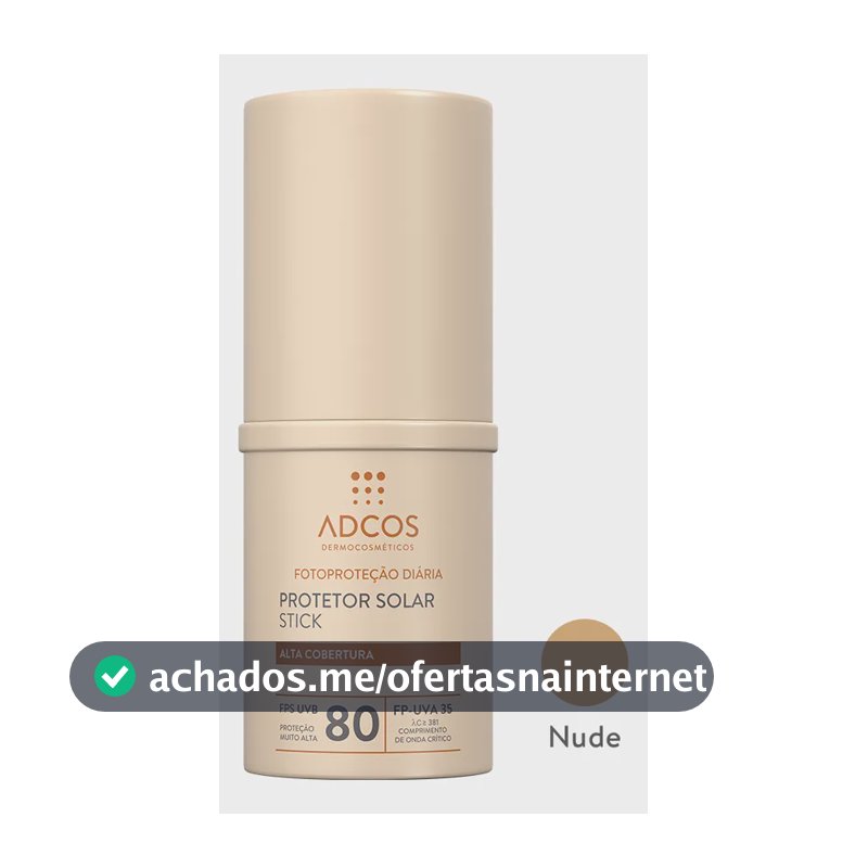 Protetor Solar Adcos Tonalizante Base Stick Fps80 17g- Nude