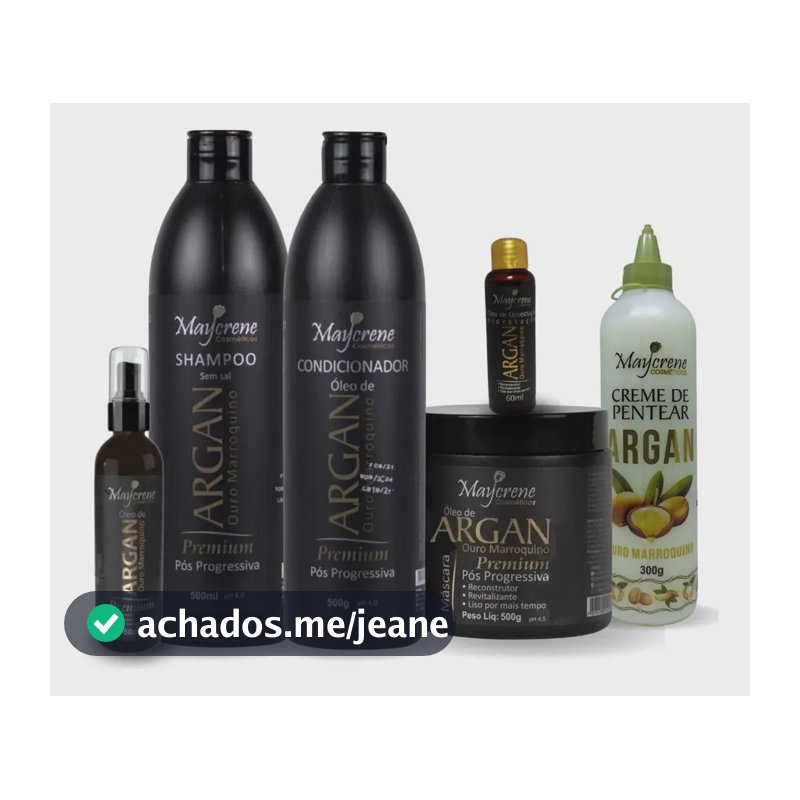 Kit Óleo De Argan Premium Pós Progressiva Completo Maycrene
