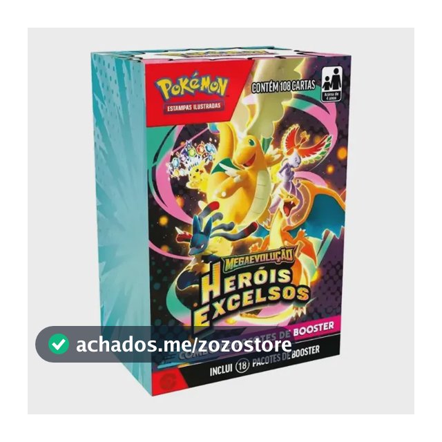 Combo De Booster Pokémon Heróis Excelsos 108 Cartas Copag 2026 Cartas Pokémon Português