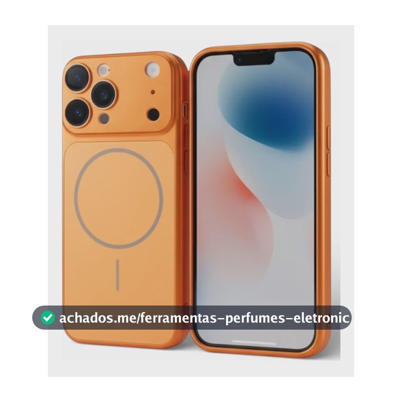 Capa Para iPhone 13 Pro Ao 17 Pro Max / Visual 17 Nos 13-16 Laranja iPhone 14 Pro Max