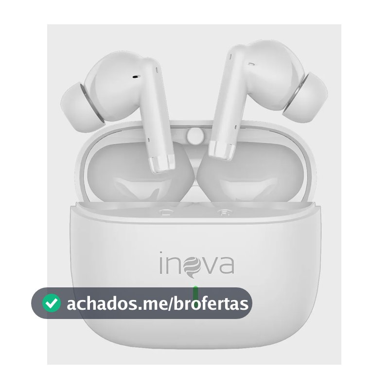 Fone De Ouvido Sem Fio Bluetooth 5.3 Tws Intra-auricular 50h Fone De Ouvido Bluetooth Sem Fio Tws Bateria De Longa Duração Cor Preto, Inova