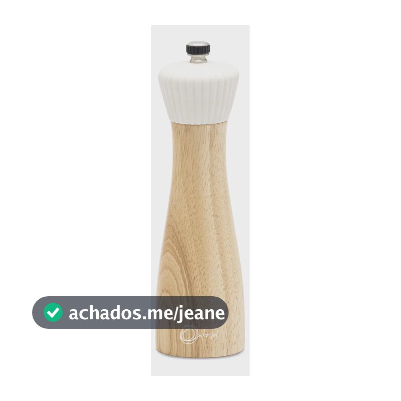 Moedor Em Madeira Para Pimenta 19,5cm Natural Marrom