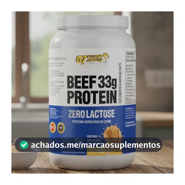 Beef Protein 33g Proteína 1kg Sabor Paçoca  - G7 Legacy Paçoca
