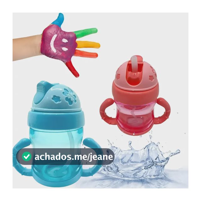 Copo De Transição Infantil 220ml Com Alça E Canudo