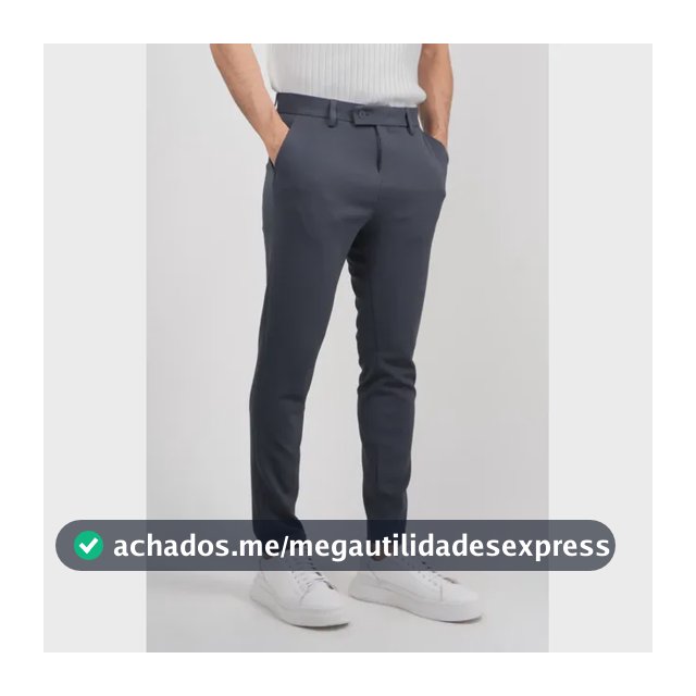Calça Alfaiataria Masculina Malha Elastano Stretch Conforto