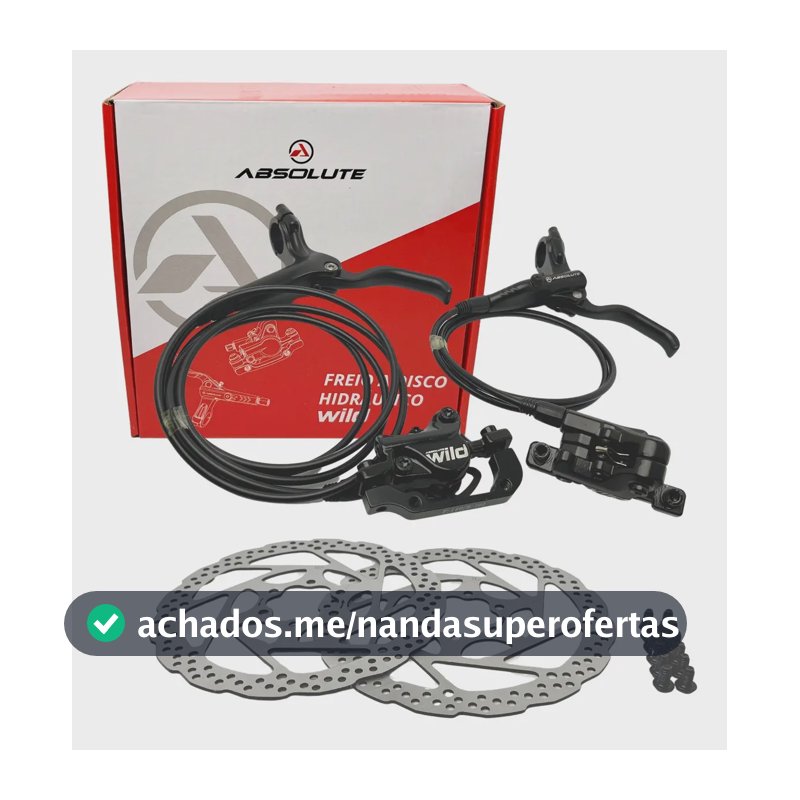 Freio Disco Hidráulico Absolute Wild 2 HD-220 com Discos 160mm 6 Parafusos