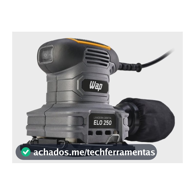Lixadeira Orbital Wap Elo 250 Com Coletor De Pó 250W 14000 Opm