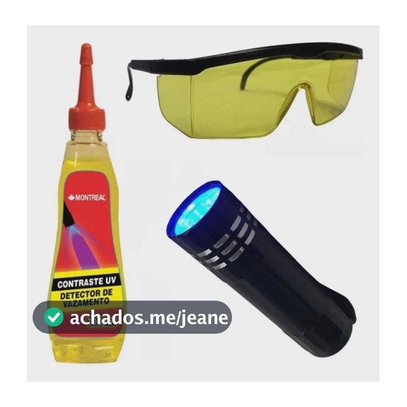 Detector Ultravioleta Vazamento RVParts R134a R12 R410a R22 20-10000ppm