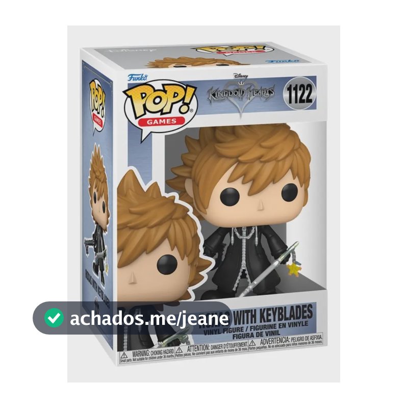 Boneco Funko Pop! Kingdom Hearts - Roxas candide