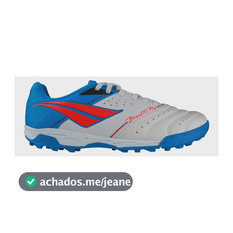 Chuteira Society Brasil 70 Pro Y-1 Penalty Branco-pink-azul 40 Br