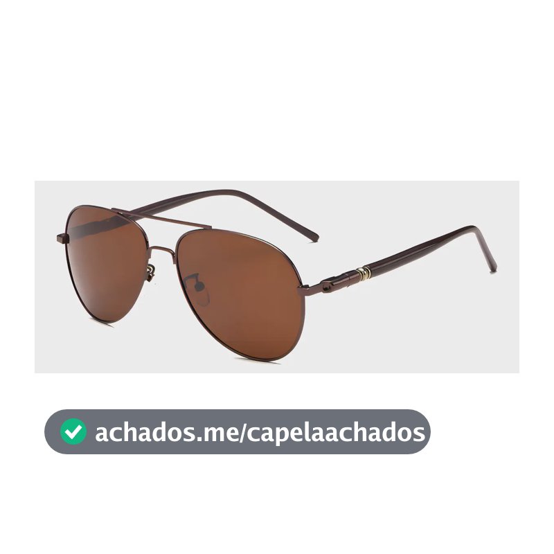 Óculos de Sol Bulier Modas Aviador Marrom Uv400
