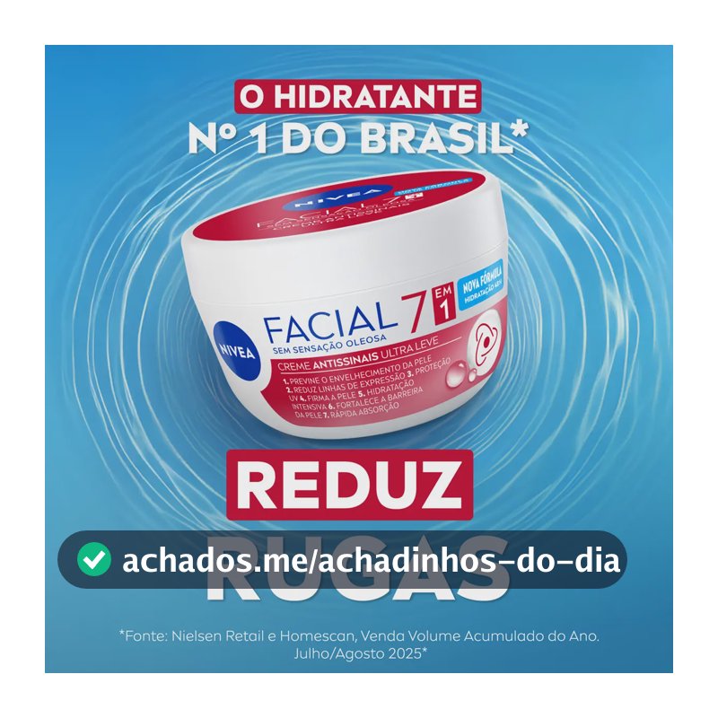 NIVEA Creme Facial Antissinais Ultraleve 7 em 1 100g