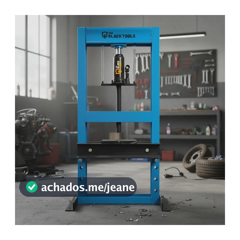 Prensa Hidráulica Capacidade 6 Ton Desmontável Mecânica Azul