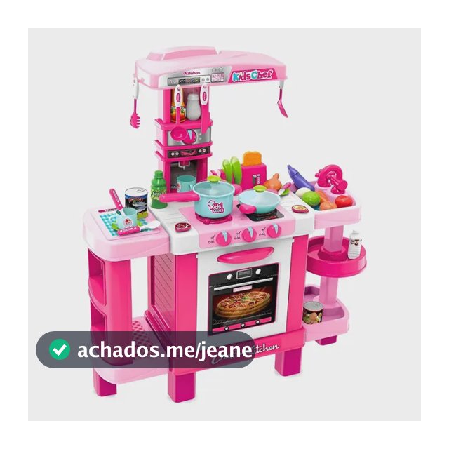 Kit Cozinha Infantil Completa Interativa Com Som E Luz Rosa-chiclete