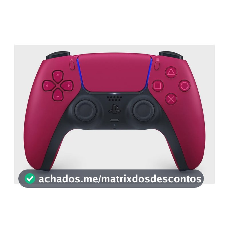 Controle joystick sem fio Sony PlayStation DualSense Wireless Controller PS5 cosmic red