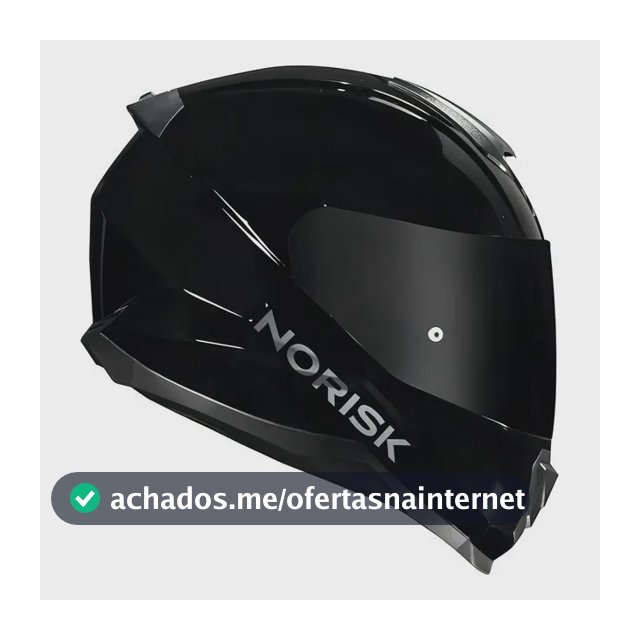 Capacete Moto Norisk Razor Preto Brilho Masculino Feminino Desenho Monocolor Tamanho do capacete 60
