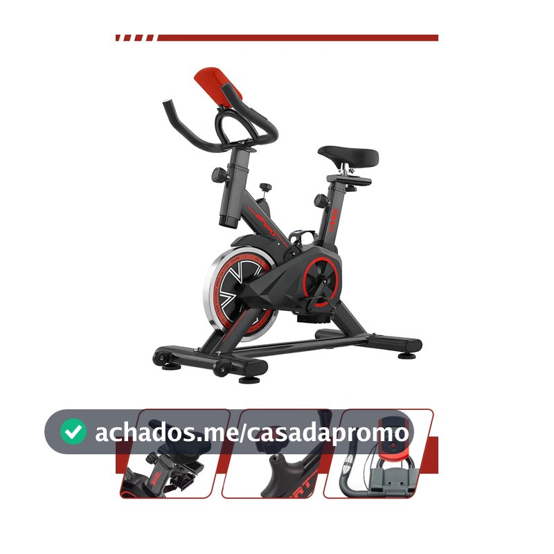 Bicicleta Ergométrica Spinning Redfin Roda De Inércia 6kg Bike Indoor Vertical Residencial Resistência Ajustável Display Lcd Multifunção Banco Regulável Guidão Ergonômico Pedal Com Presilha