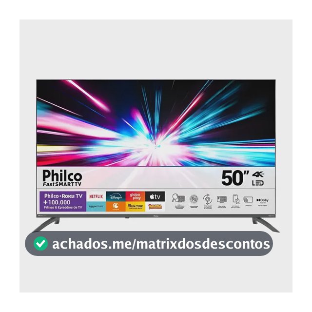 Smart Tv 50 Philco Ptv50va4regb Roku Tv Led Dolby Audio