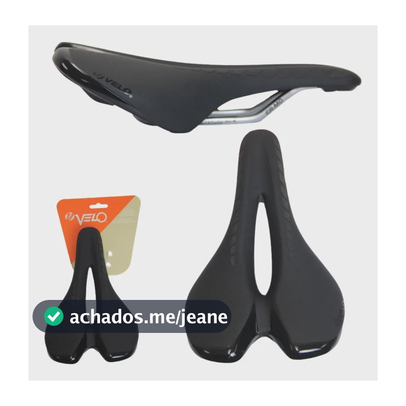 Selim Bike Velo Vl-1966 Mtb Gravel Speed 244x148mm Vazado Comprimento 244 Mm Cor Preto Largura 148 Mm