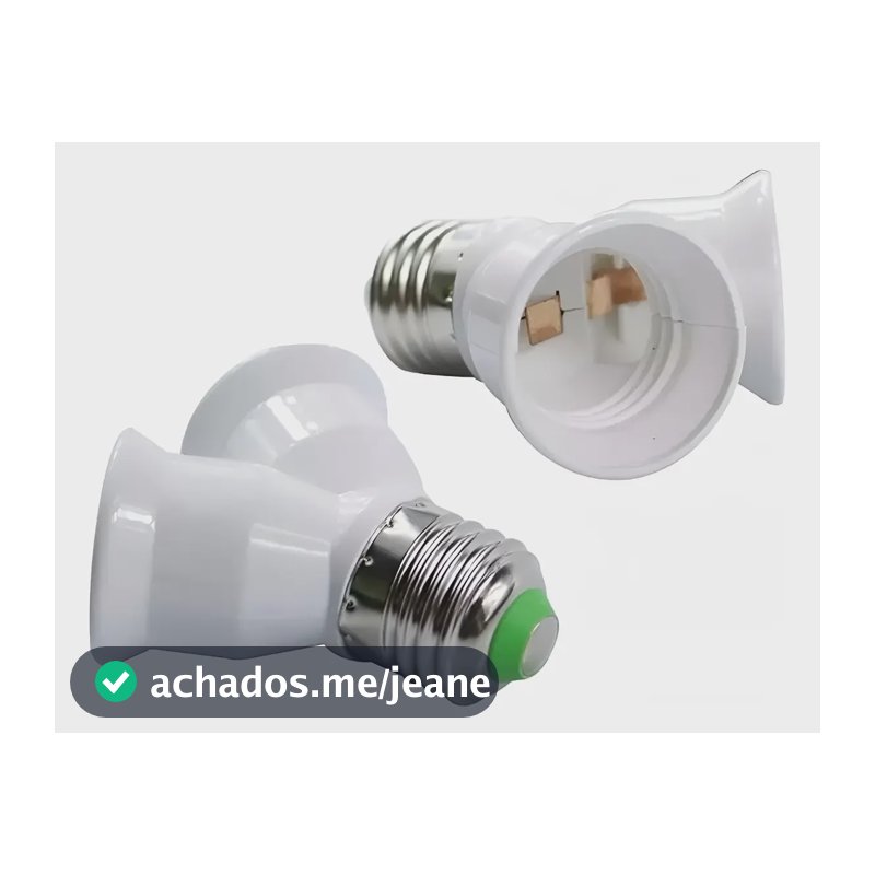 Kit 3 Soquete Bocal Adaptador Tipo Y Duplo Duas Lampadas E27 Branco-frio