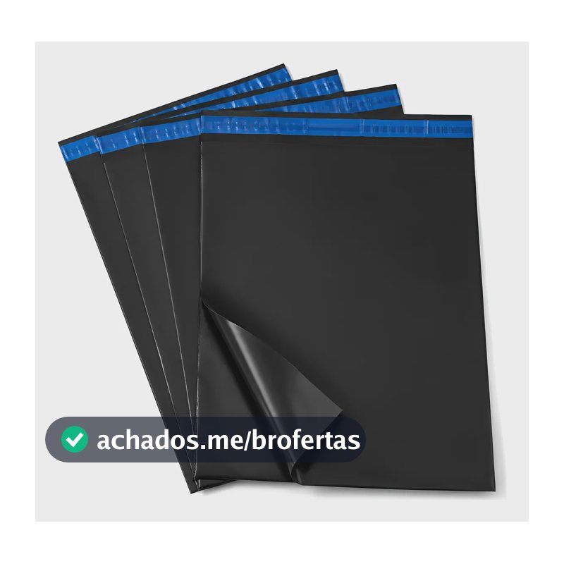 250un Saco De Envio Envelope Ecommerce Segurança 32x40 Preto Preto