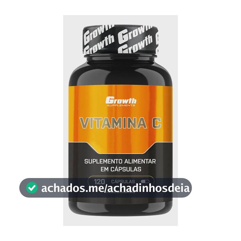 Vitamina C 120 Cápsulas Growth Supplements Natural