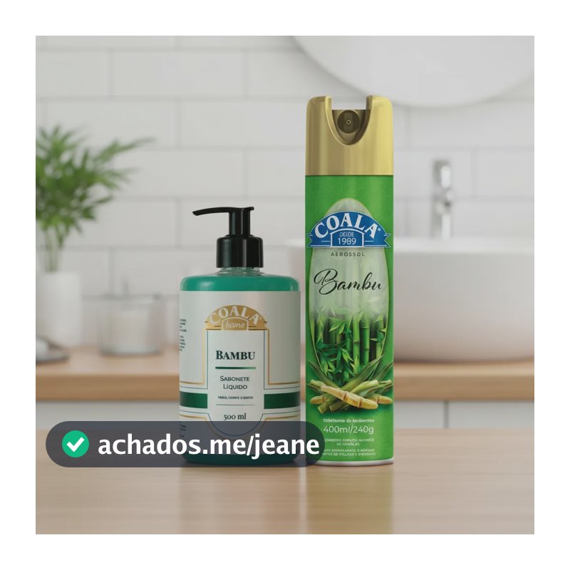 Kit Coala Bambu Sabonete 500ml + Spray Odorizante 400ml