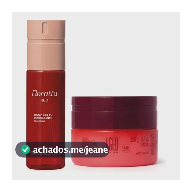 Combo: Floratta Red Body Spray + Egeo Choc High Suflê