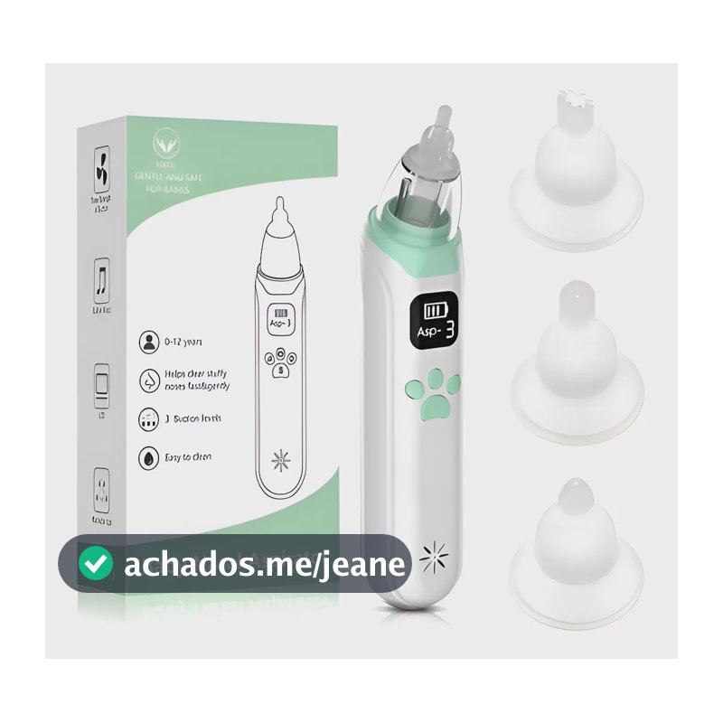 Aspirador Nasal Elétrico Para Bebês, Sugador De Nariz De Beb Cor Branco