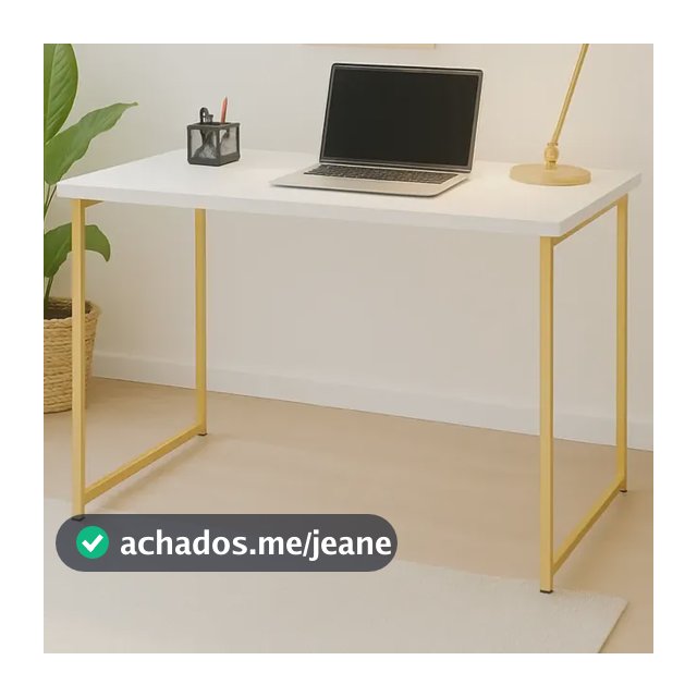 Escrivaninha Industrial 90cm Mesa Estudo Aparador  Aço Mdf