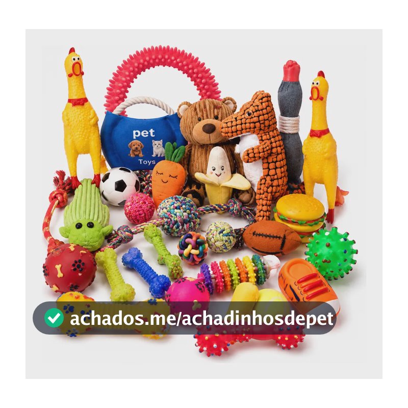 Kit 6 Brinquedos Pet Mordedor Para Cães Higiene Bucal