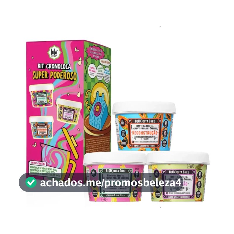 Kit Capilar Cronolola Lola Cosmetics 3 Máscaras 300 mL