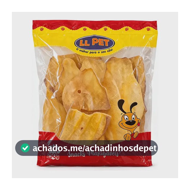Petisco Orelha Bovina Natural Para Cães 250g 6 A 10 Unidades Bege