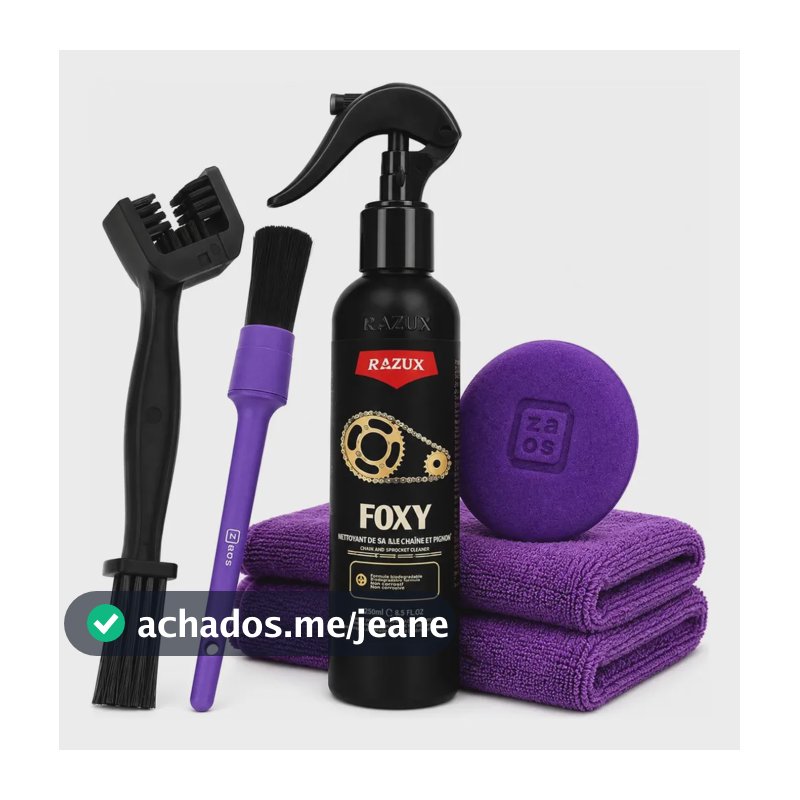 Desengraxante Foxy 240ml Graxa Corrente Moto Pincel Detail