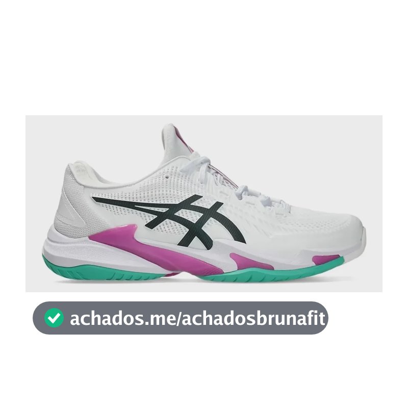 Tênis Asics Court Ff3 Novak All Court - White/digital Sakura Branco 41 Br