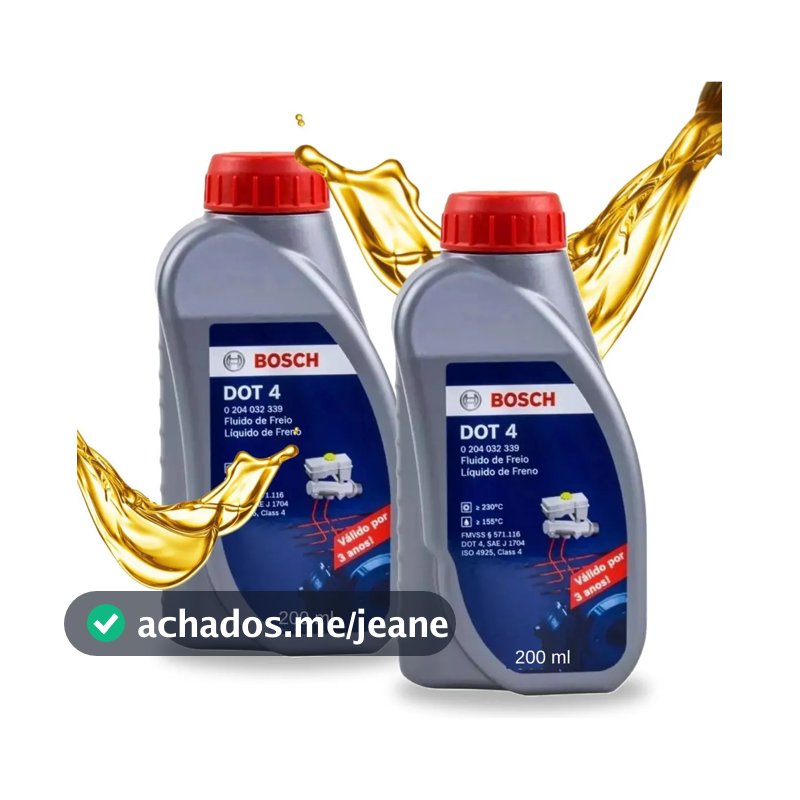 Kit 2 Fluídos De Freio Dot 4 P/ Carros E Motos Bosch