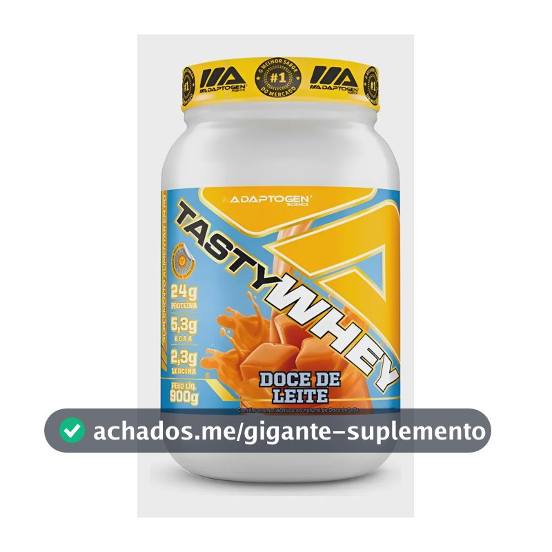 Tasty Whey 3w  Adaptogen Science Pote 900g Doce De Leite Doce De Leite