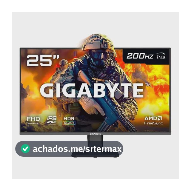 Monitor Gamer Gigabyte 25 Fhd 200hz 1ms Ips Vrr Freesync