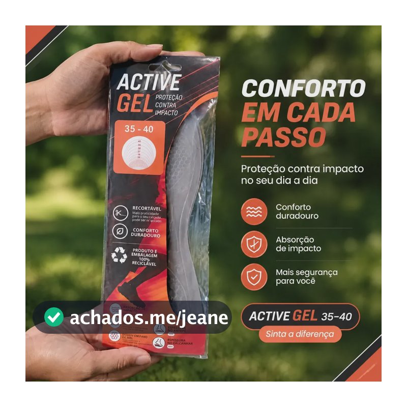 Par De Palmilhas Ortopédicas De Gel De Silicone