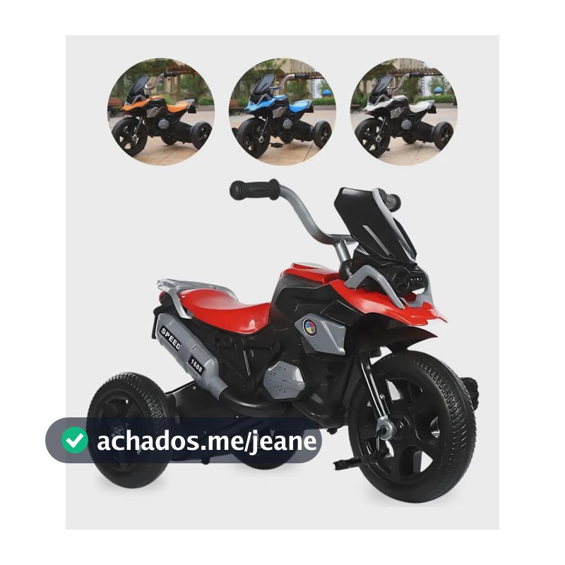 Triciclo Infantil Motoca Moto Com Pedal 3 Rodas Com Som Cor Vermelho