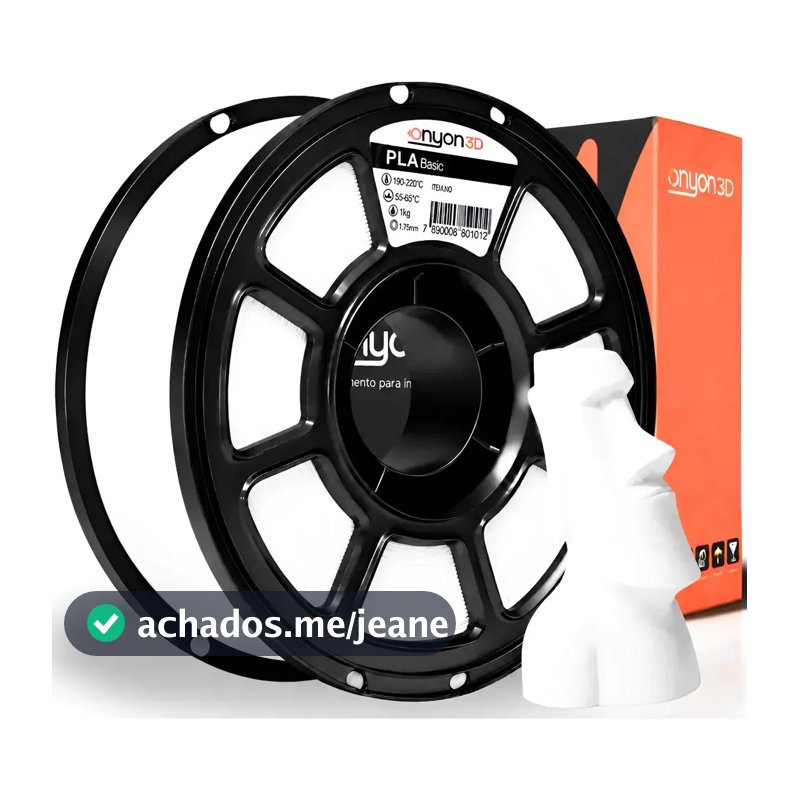 Filamento Pla Impressão 3d High Speed 1kg Onyon3d 1.75mm Ful Branco Warm