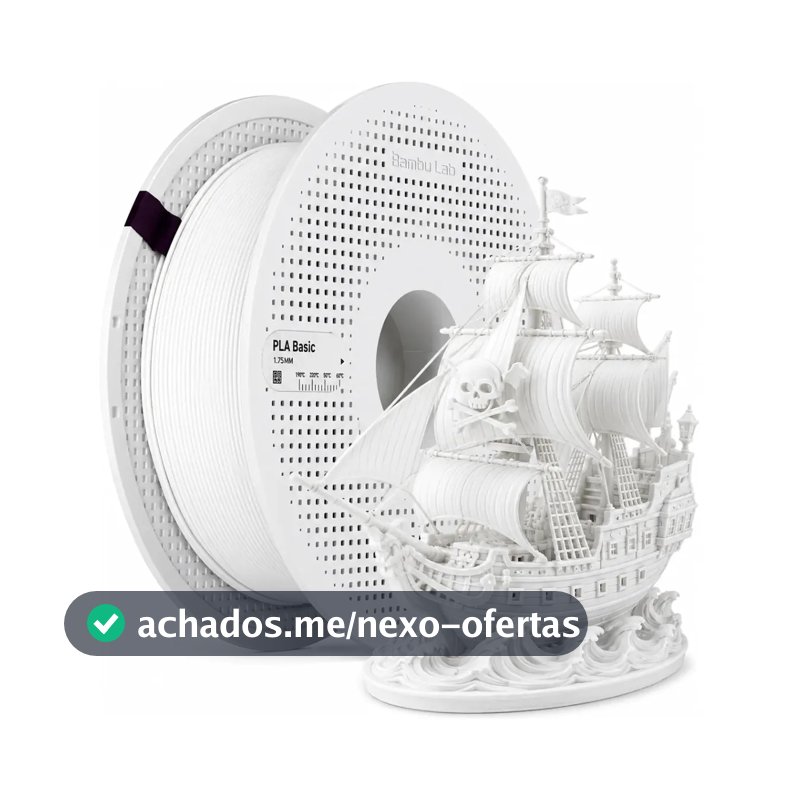 Filamento Pla Bambu Lab Lite C/ Carretel Impressão 3d 1kg Branco Lite
