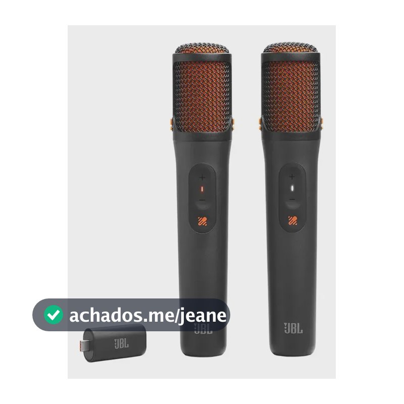 2 Microfones Easysing Mics Sem Fio Jbl Preto