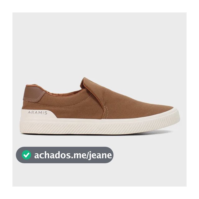 Tênis Masculino Casual Aramis Daily Slip Confortável Moderno Marrom Caramelo 39 Br