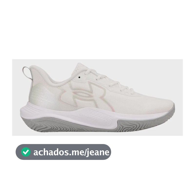 Tênis De Basquete Masculino Under Armour Baller Original Branco/cinza Liso 41 Br