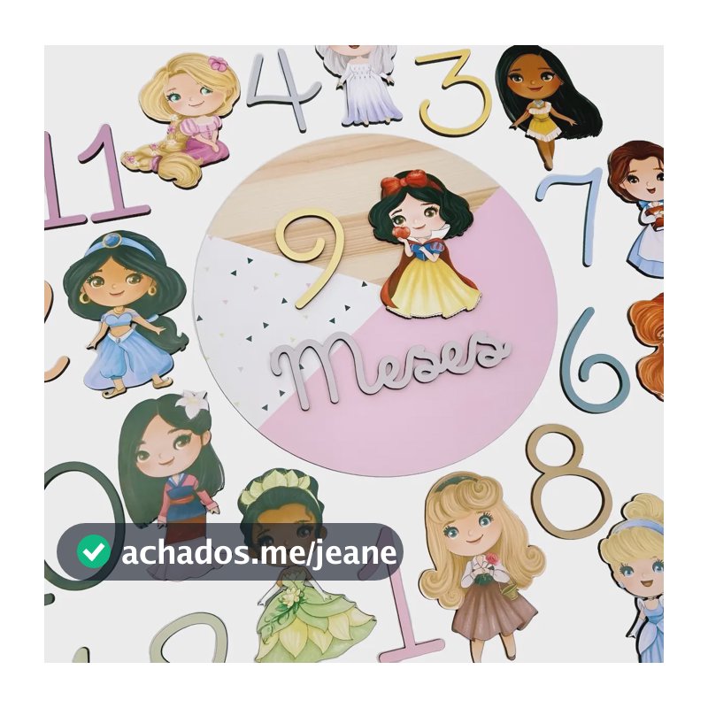Kit Mesversário - Princesas Colorido